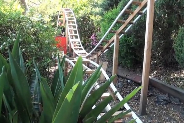 Coolest Dad On The Planet Builds A DIY Rollercoaster In The Backyard For His 10 Year Old Son. Here’s One Way To Make A Kid’s Dream Really Come True (While Teaching Them Physics At The Same Time)