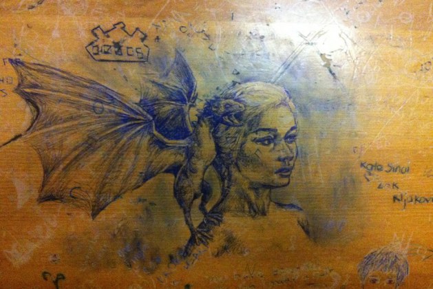 Mystery University Student Draws Replicas Of Artistic Masterpieces on Student Desks. These Are Really Fantastic Drawings But The Last One Is Truly Outstanding!